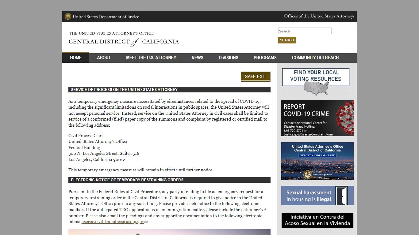 Central District of California | Department of Justice