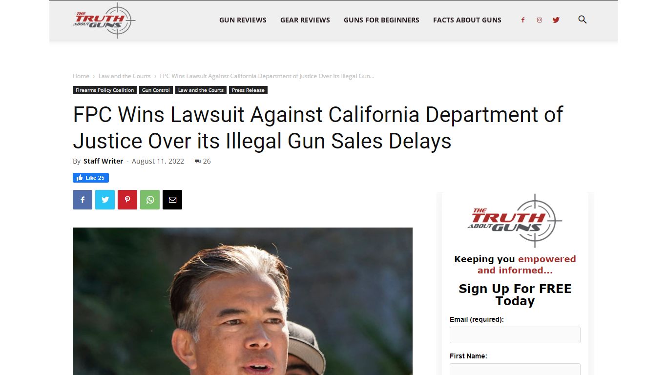 FPC Wins Lawsuit Against California Department of Justice Over its ...